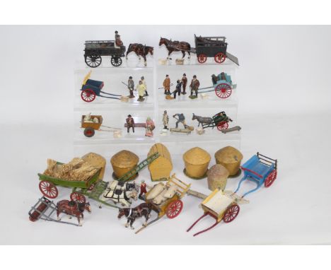 Britains, Taylor &amp; Barrett, Timpo, Johillco, Similar - A collection of loose Britains Farm Series and similar farm figure