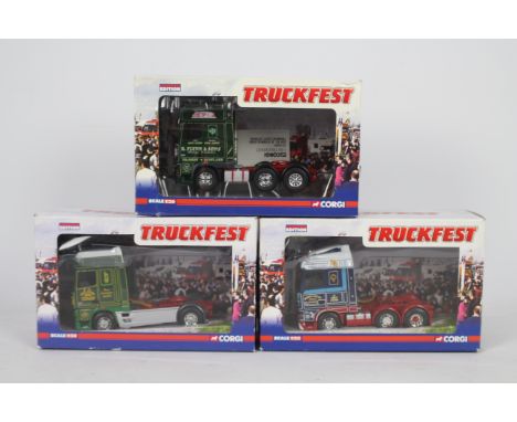 Corgi - A trio of boxed Corgi Limited Edition 1:50 scale diecast 'Truckfest' tractor units. Lot consists of CC13223 DAF XF Su