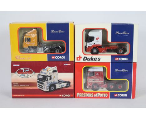 Corgi - Four boxed Corgi Limited Edition 1:50 scale diecast tractor units. Lot consists of CC13523 '25 Truckfest' Volvo FM 'M