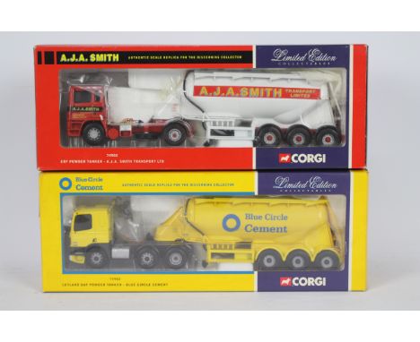 Corgi - Two boxed Corgi Limited Edition 1:50 scale diecast tankers. Lot consists of #75902 Leyland DAF Powder Tanker 'Blue Ci