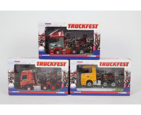 Corgi - Three boxed Corgi Limited Edition 1:50 scale diecast 'Truckfest' tractor units. Lot consists of CC13908 Foden Alpha '