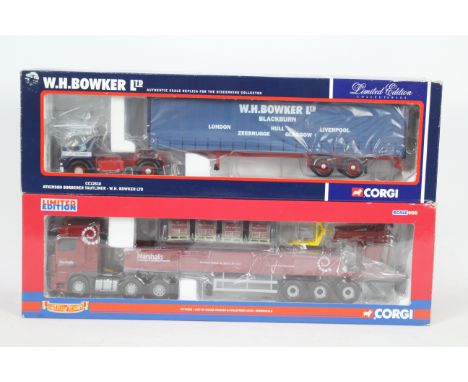 Corgi - Two boxed Corgi Limited Edition 1:50 scale diecast trucks. Lot consists of CC13235 'Hauliers of Renown' DAF XF Crane 