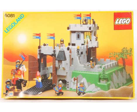 An original rare c1990 vintage Lego Legoland set No. 6081 King's Mountain Fortress. 100% complete, with all minifigures, inst