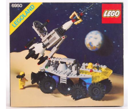 An original vintage c1982 Lego Legoland Space set 6950 ' Mobile Rocket Transport '. Presumed complete (but is unchecked by us
