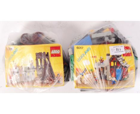 Two original vintage 1980's Lego Legoland Knights series sets. Vendor assures us all are 100% complete (unchecked by us), and