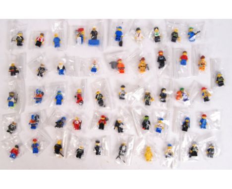 A mixed collection of 50x vintage &amp; contemporary Lego Minifigures from various series'. Figures to include; scientist, sk