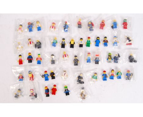 A mixed collection of 50x vintage &amp; contemporary Lego Minifigures from various series'. Figures to include; scientist, sk