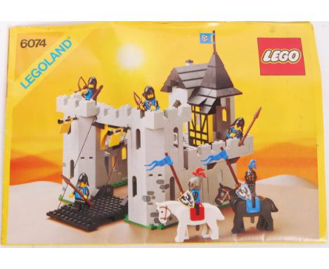 An original vintage Lego Legoland Knights series set No. 6074 ' Black Falcon's Fortress .' Vendor assures us set is 100% comp