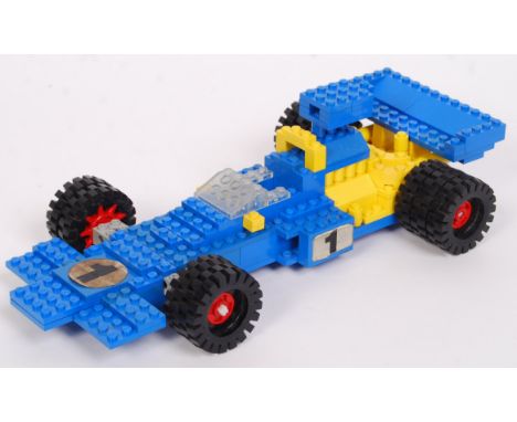 An original vintage (1975) Lego set No. 392 ' Formula One Shell Racing Car .' Appears fully made and complete (unchecked by u