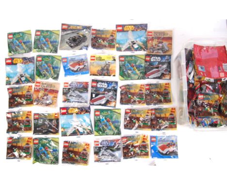 A large collection of approx 73x various series Lego polybag sets to include; Star Wars, Lord of the Rings, Cars 2, City, The