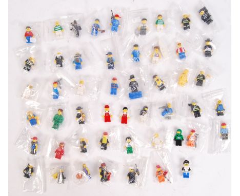 A mixed collection of 50x vintage &amp; contemporary Lego Minifigures from various series'. Figures to include; scientist, sk
