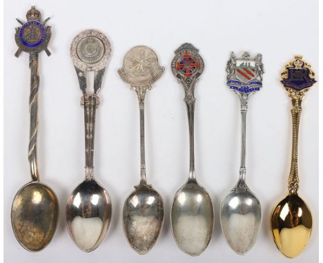 1915 Presentation Hallmarked Silver Spoon of the 28th Company (Salford) Military Police, with enamel arms of Manchester to th