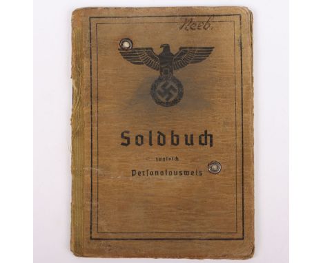 WW2 German Army Soldbuch 1,/Bau-Ersatz Battalion Nr12 (Construction Replacement Battalion), fine well used example of an Army