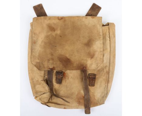 Australian 1915 Pattern Pack, fine used example of the canvas and leather pack which is part of the 1915 pattern Australian m