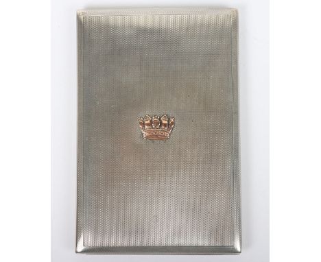 Hallmarked Silver Presentation Cigarette Case of Lieutenant R G Snelgrove Skipper of HMY Conidaw, Who Rescued 165 Men from Ca