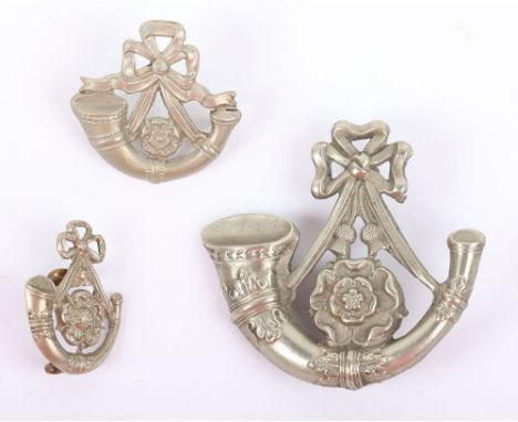 Victorian North York Militia Glengarry Badge, white metal strung bugle badge with Yorkshire rose to the centre. Two lug fitti