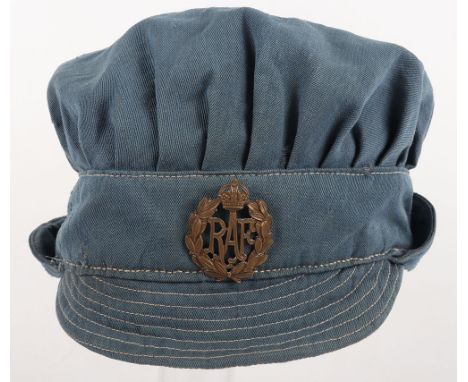 Rare 1920’s Womens Royal Air Force (W.R.A.F) Other Ranks Cap, fine example of the French blue cloth female pattern headdress 