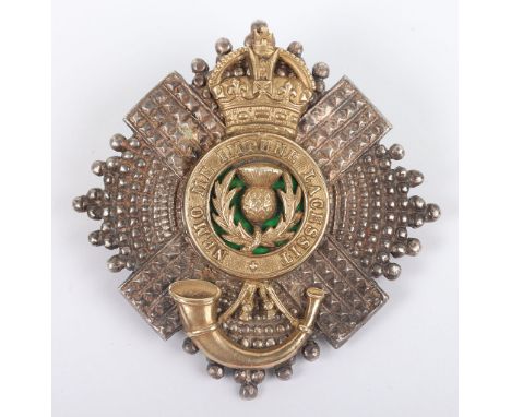 4th / 5th Battalion Royal Scots Pouch Badge, fine example of a silver, gilt and enamel badge with the reverse being stamped ‘