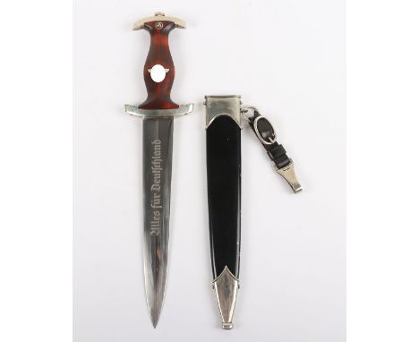 Third Reich NSKK (Nationalsozialistisches Kraftfahrkorps) Dress Dagger by SMF Solingen, fine example with cherry pattern wood