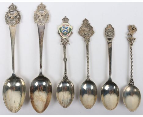 3x Hallmarked Silver Regimental Spoons of the Liverpool Scottish Regiment Kings Liverpool’s, all being fine quality made exam