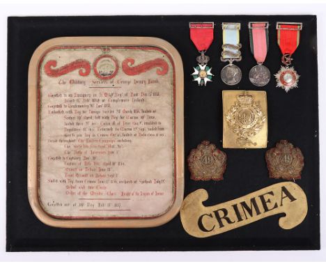 A Superb Crimean War Group of 4 Medals and Associated Items to a Captain in the 49th (Princess Charlotte of Wales’s) (Hertfor