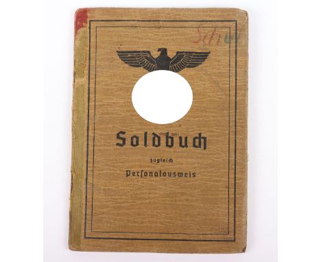 WW2 German Army Pioneers Soldbuch, issued to Max Schulz on 5th March 1941. Originally with 1.Kompanie Pioneer Ersatz Battalio