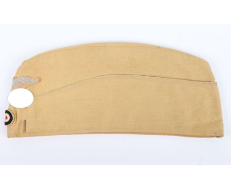 WW2 German Luftwaffe Tropical Pattern Other Ranks Overseas / Side Cap, fine example of a tropical pattern overseas / side cap