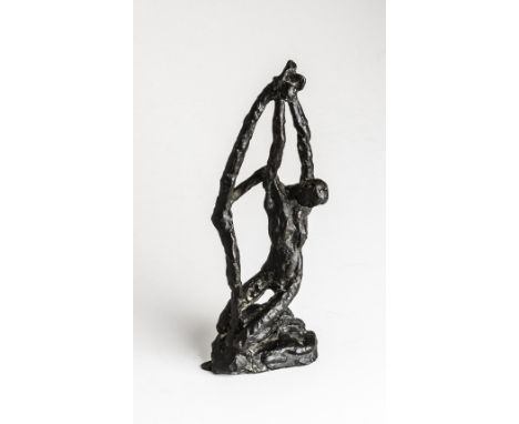 KARL ALBIKER (1878 Ühlingen-Birkendorf - 1961 Ettlingen) SebastianBronze. Vor 1930.27 x 10 x 7 cm.Provenienz: Privatsammlung 