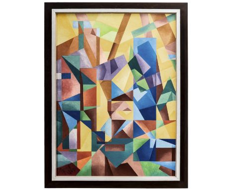 THILO MAATSCH (1900 Braunschweig - 1983 Königslutter) Abstrakte KompositionÖl auf Hartfaser. Wohl 1950er Jahre.68 x 50 cm.Unt