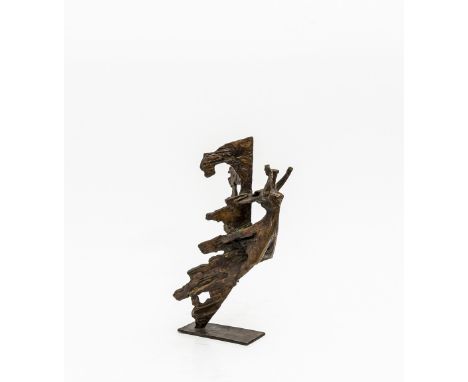 ERICH F. REUTER (1911 Berlin - 1997 Stolpe) GalionsfigurBronze mit dunkelbrauner Patina. 1968.37 x 25 x 12 cm.Signiert im Bug