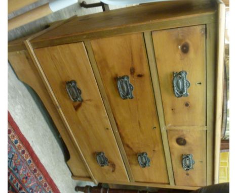 An early 20thC pine four drawer dressing chest, raised on bracket feet  30''h  32''w         RAM