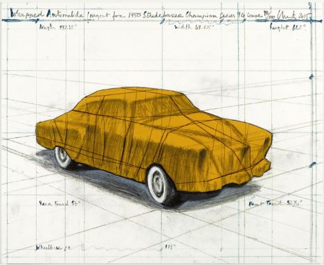 CHRISTO (VLADIMIROV JAVACHEFF)(Gabrovo 1935–2020 New York)Wrapped Automobile (Project for 1950 Studebaker Champion, Series 9G