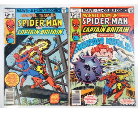 MARVEL TEAM-UP #65 &amp; 66 (2 in Lot) - (1978 - MARVEL - UK Price Variant) - First &amp; Second U.S. appearance of Captain B