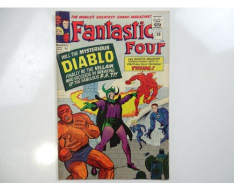 FANTASTIC FOUR #30 - (1964 - MARVEL - UK Price Variant) - First appearance of Diablo - Jack Kirby cover and interior art - Fl