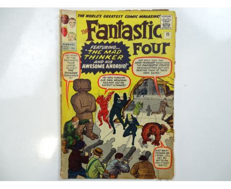 FANTASTIC FOUR #15 - (1963 - MARVEL - UK Price Variant) - First appearance of the Mad Thinker and his Awesome Android - Jack 