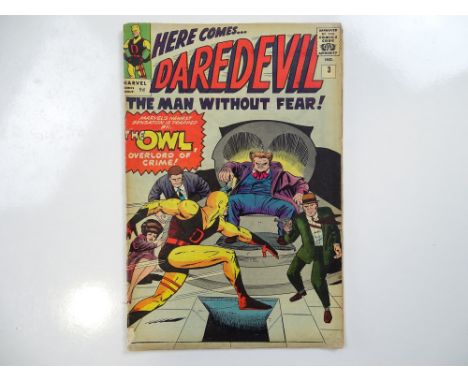 DAREDEVIL #3 - (1964 - MARVEL - UK Price Variant) - Origin and first appearance of the Owl - Jack Kirby cover with Joe Orland