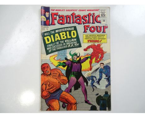 FANTASTIC FOUR #30 - (1964 - MARVEL - UK Price Variant) - First appearance of Diablo - Jack Kirby cover and interior art - Fl