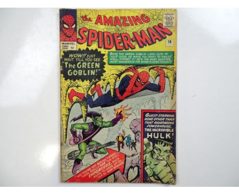 AMAZING SPIDER-MAN #14 - (1964 - MARVEL - UK Price Variant) - First appearance of Green Goblin + First meeting between Hulk a