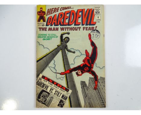 DAREDEVIL #8 - (1965 - MARVEL - UK Cover Price) - Origin and First appearance of the Stilt-Man - Wally Wood cover and interio