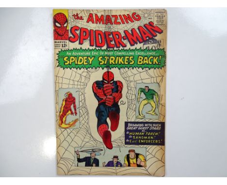 AMAZING SPIDER-MAN #19 - (1964 - MARVEL - UK Cover Price) - Sandman and the Enforcers appearances + First appearance of Mac G