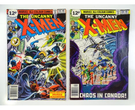 UNCANNY X-MEN #119 &amp; 120 (2 in Lot) - (1978 - MARVEL - UK Price Variant) - First appearance of Alpha Flight + Moses Magnu