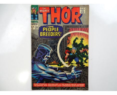 THOR #134 - (1966 - MARVEL - UK Price Variant) - First appearance of the High Evolutionary + Galactus, Quicksilver, Scarlet W