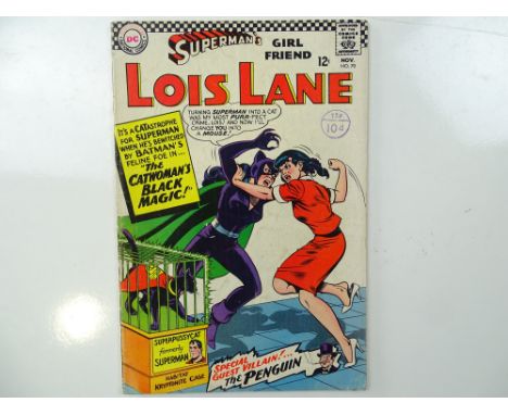 LOIS LANE #70 - (1966 - DC - UK Cover Price) - First Silver Age appearance of Catwoman + Batman, Robin, Penguin appearances -