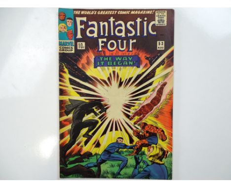 FANTASTIC FOUR #53 - (1966 - MARVEL - UK Price Variant) - Origin and second appearance of Black Panther + Origin and First ap