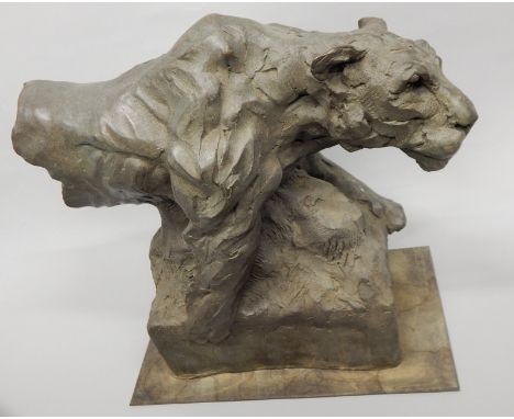 Edward Waites (b.1989).  On the prowl - lioness, bronze, signed and numbered 2/8, 32cm high