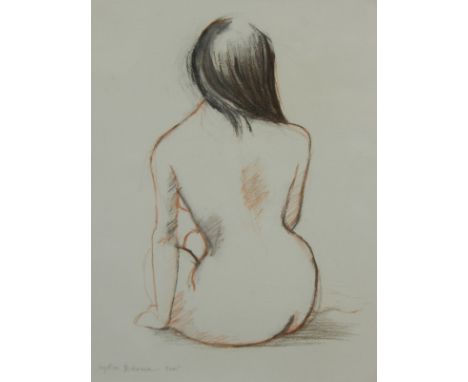 Lydia Bauman (20thC). Self portrait, drawing, signed, dated 2005 and titled verso, 38cm x 27cm. 