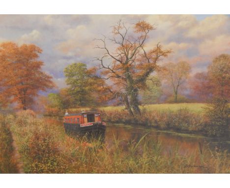Bill Makinson.  Calm and Serene, artist signed limited edition coloured print, 56/500, 46cm x 63cm