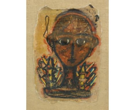 Gamal Mahmoud (b.1924).  Head and shoulders portrait, oil, signed, 43cm x 27cm