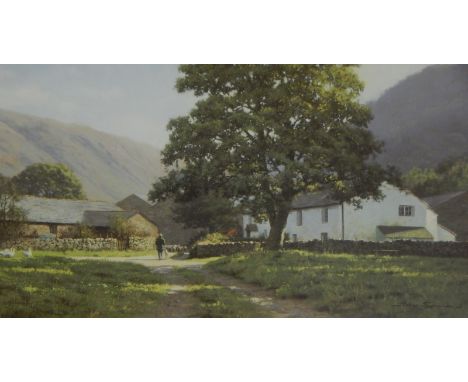 Peter Symonds.  Day's End, artist signed limited edition coloured print, 412/600, 22.5cm x 40cm