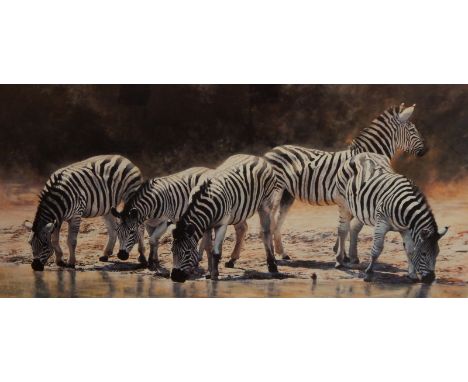 Paul Apps.  The Waterhole Gang, artist signed limited edition coloured print 206/350, 37cm x 69cm